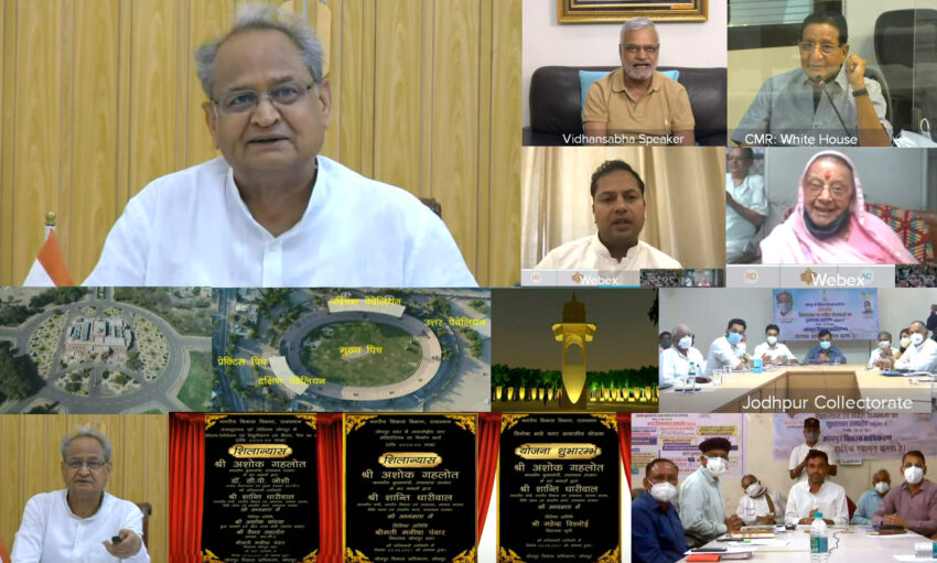 Inauguration and foundation stone of development works in Jodhpur amid the challenge of covid