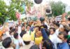 भाजपा ओबीसी मोर्चा ने सरकार के खिलाफ किया विरोध प्रदर्शन