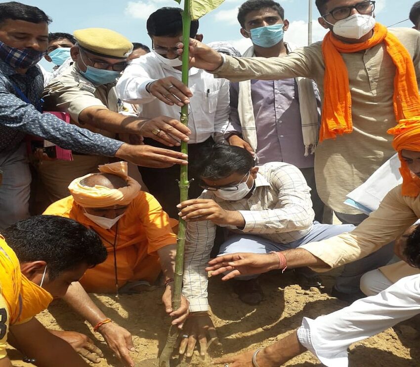 गोगामेड़ी और उसके आसपास 10 हजार पौधे लगाने के अभियान की जिला कलक्टर श्री नथमल डिडेल ने की शुरूआत 