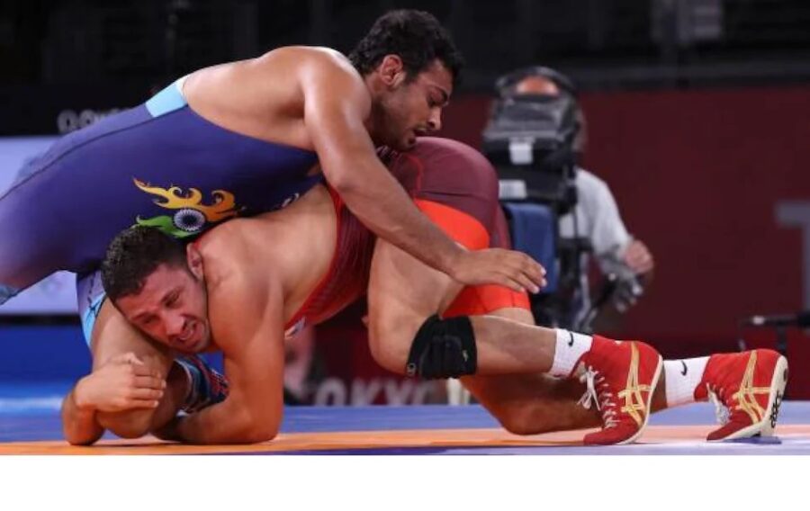 Wrestler Deepak Punia got hit in the last 10 seconds