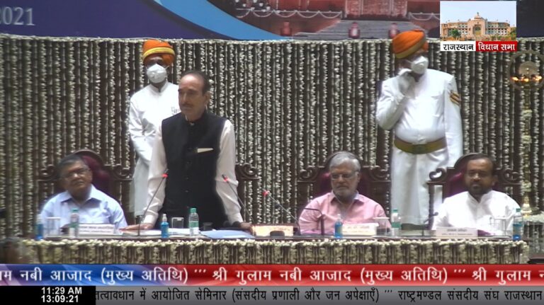 लोकतंत्र की मजबूती के लिए पक्ष-विपक्ष में अंडरस्टेंडिंग होना बेहद जरुरी – गुलाम नबी