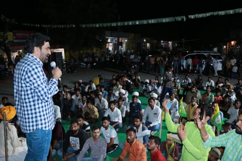 वल्लभनगर में परिवर्तन की लहर - हनुमान बेनीवाल