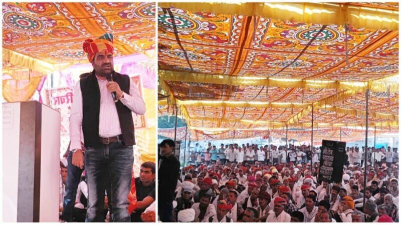 नागौर सांसद हनुमान बेनीवाल संसदीय क्षेत्र के दौरे पर रहे, जन समस्याओ को भी सुना