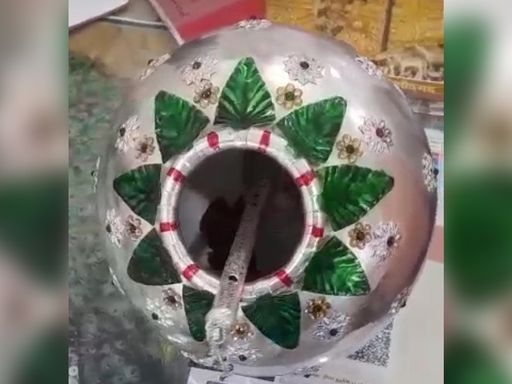 एम से आए भक्त ने सांवलिया सेठ को भेंट किया चांदी का कलश और बांसुरी